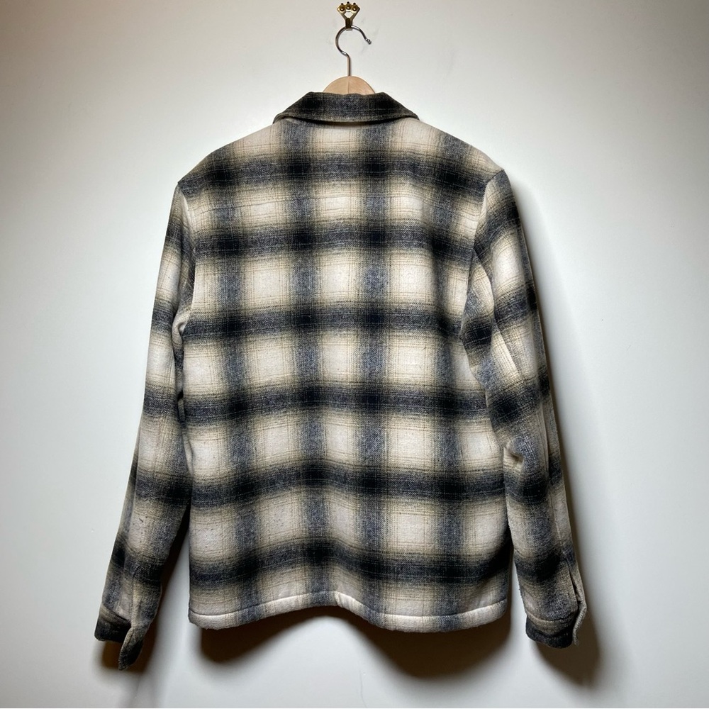 All Saints Lewes Checked Wool Blend Shirt Jacket - Picture 6 of 11